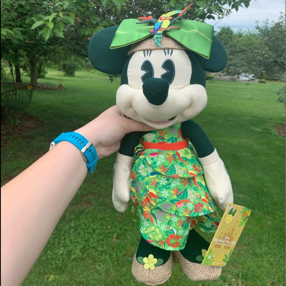 NWT Disney Minnie Attraction Tiki Room Plush